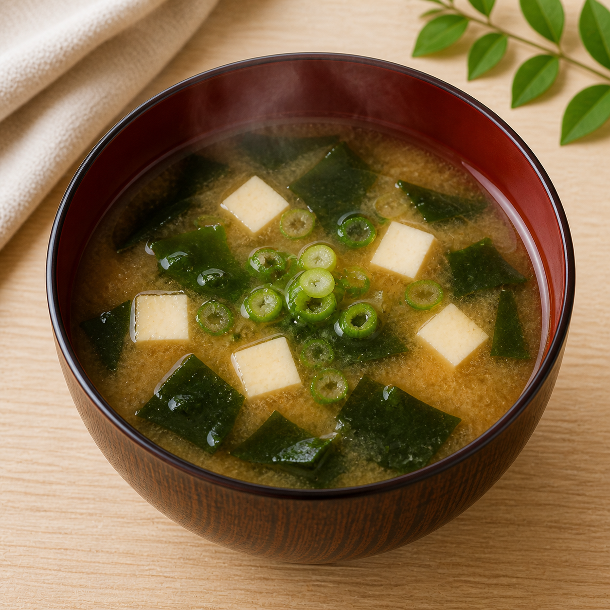 お椀に入った温かい味噌汁